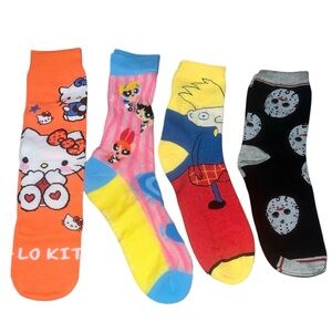 4 Pairs of Colorful Cartoon Socks NIP